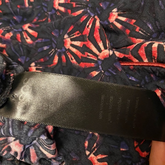 ASOS rising sun print indigo blue red romper natural fiber - Picture 4 of 7